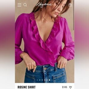 Sezane Rosine shirt in fuchsia size 42 (L/XL)